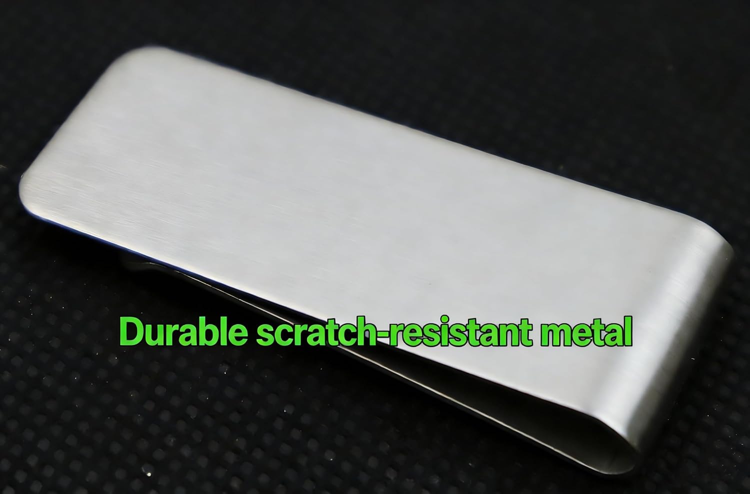 Small Men's Slim Money Clip, Stainless Steel Credit Business Card Holder, Pocket Cash Wallet, 2-Inch