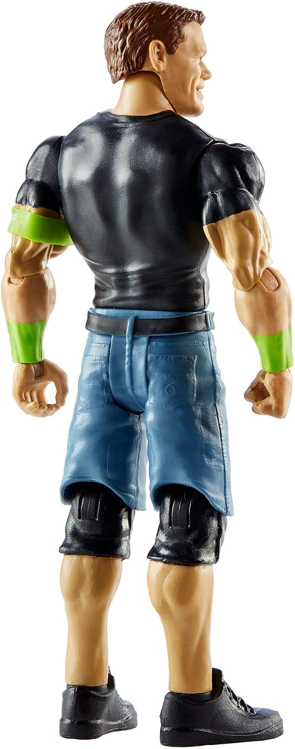 WWE MATTEL John Cena Basic Series #113 Action Figure in 6-inch Scale with Articulation & Ring Gear, Multi (GLB17)