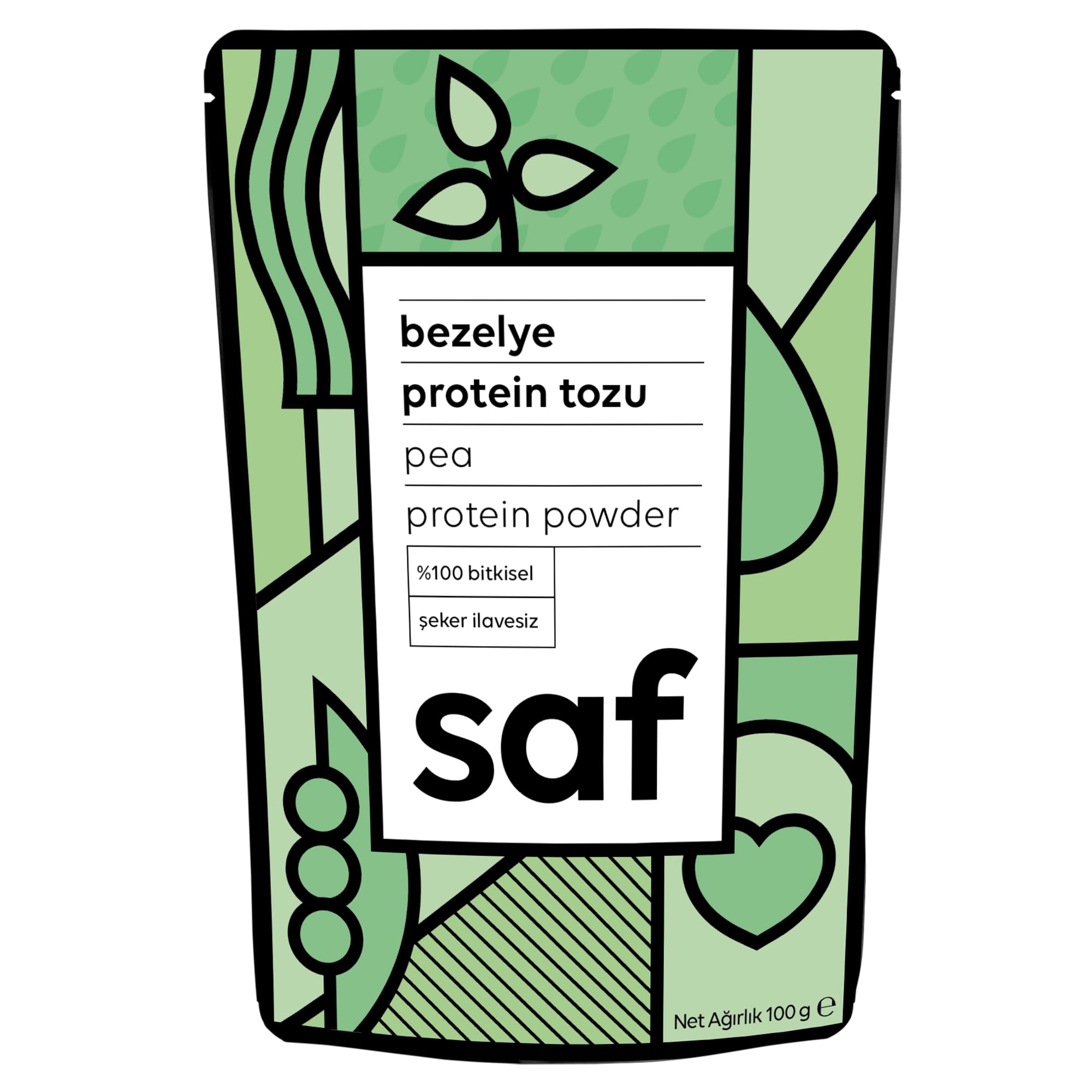 Saf Bezelye Proteini Tozu 100 Gr
