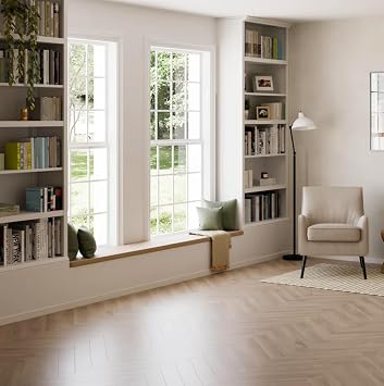 Flooret 12 Cut Sample Luxury Vinyl Plank Flooring | DIY Click Installation, 40 Mil Wear Layer, Waterproof and Scratch Resistant LVP | Nakan Herringbone