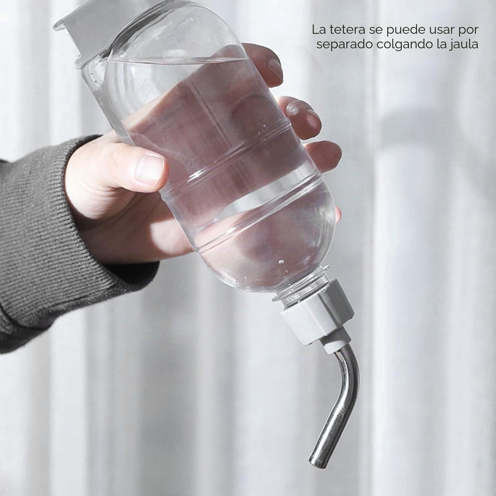 VBESTLIFE Cuenco Dispensador de Agua de Pie para Mascotas, Cuenco de Pie con Poste Desmontable Que Alimenta Automáticamente la Altura del Agua Ajustable, con Almohadilla Antideslizante