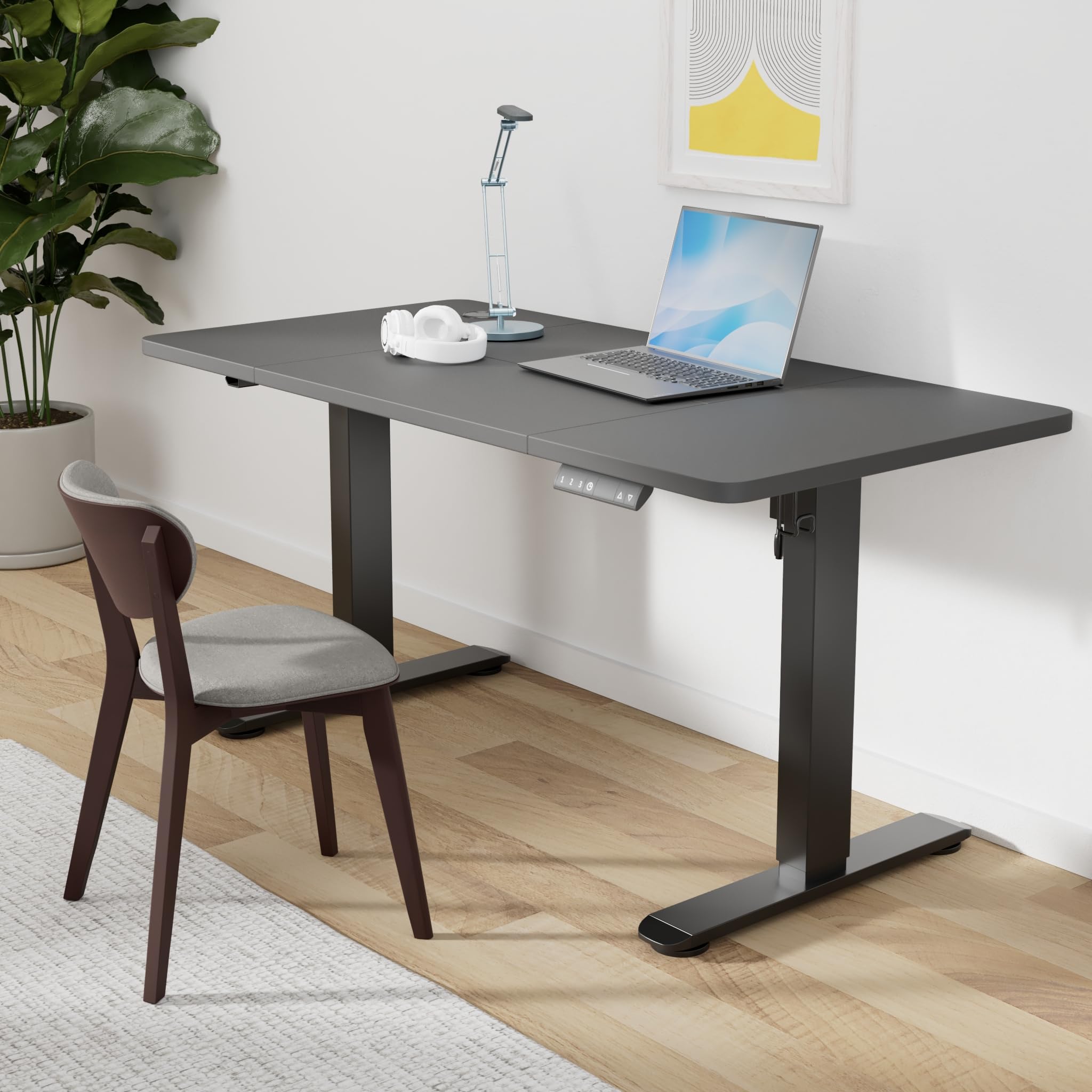 TRIUMPHKEY Scrivania Elettrica Regolabile in Altezza,Scrivania Ufficio 180 x 80 cm,Presa USB, 3 Controllo Memoria, Altezza Regolabile, Anti-collisione, Tavolo da Computer