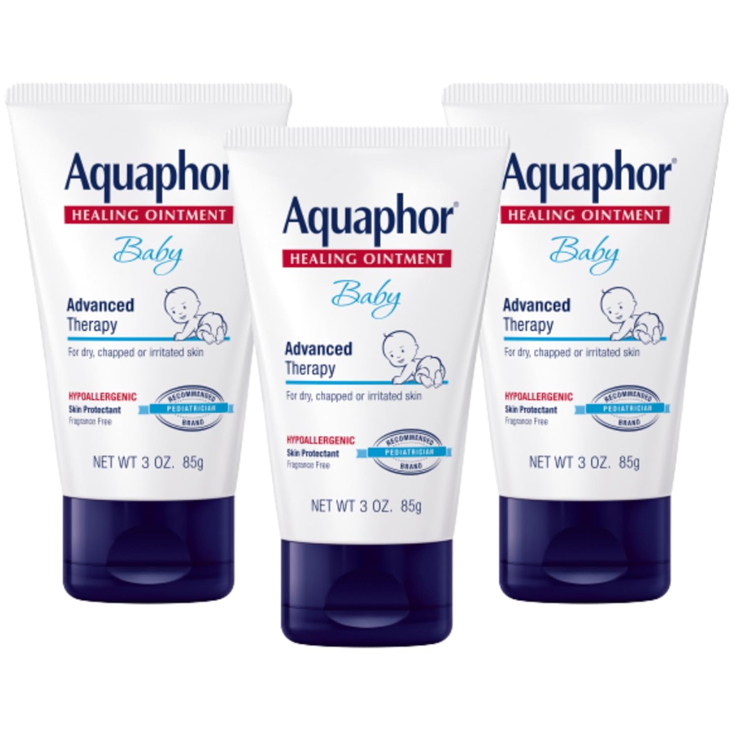 Aquaphor Baby Healing Ointment, Advanced Therapy for Chapped Cheeks and Diaper Rash