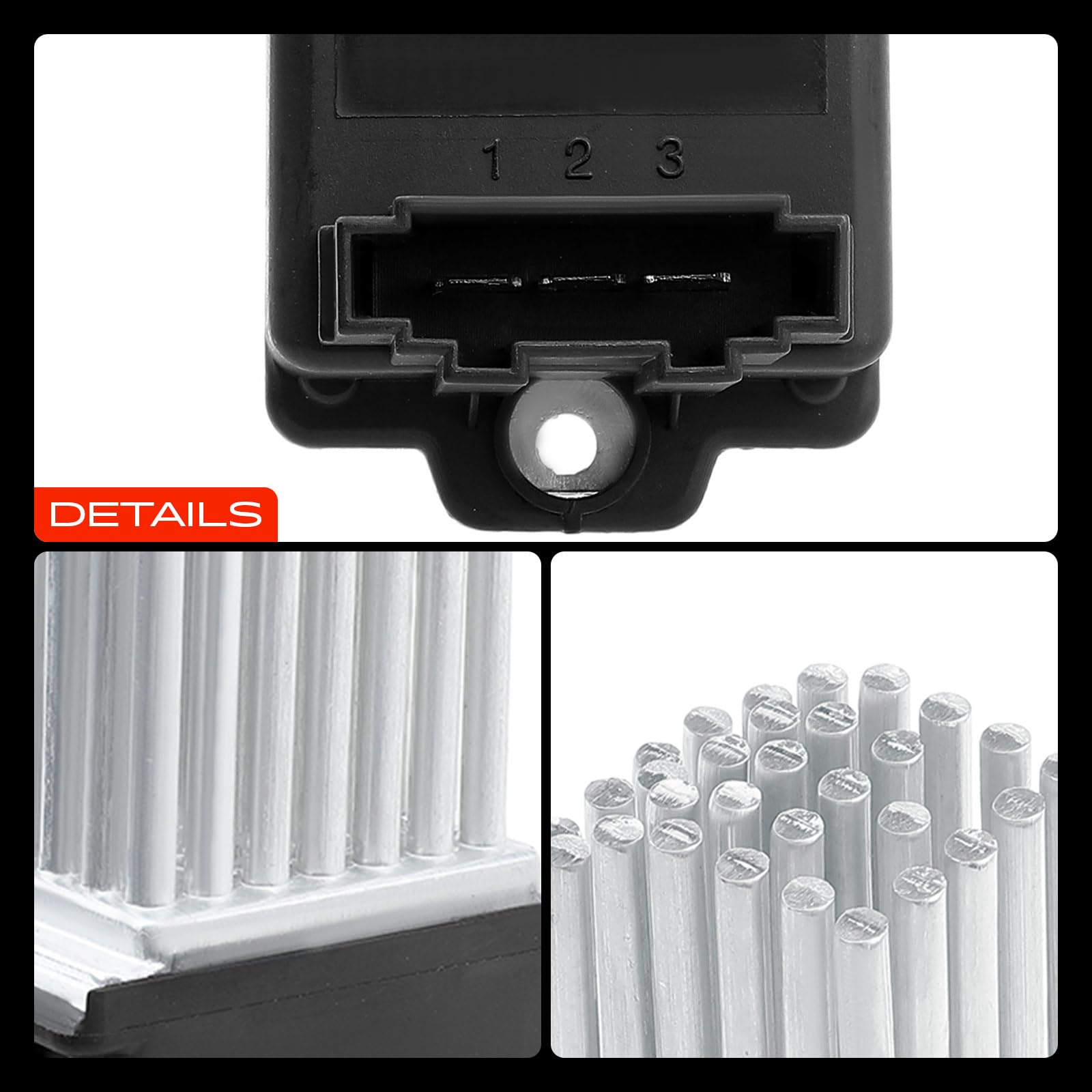Frankberg Resistencia del calentador Regulador del soplador 3 polos. Compatible con A6 4B2 4B4 A6 Avant 4B5 4B6 A6 4B2 C5 Replace# 4B0820521