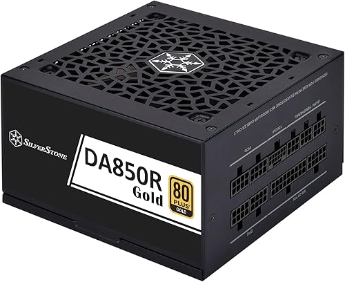 Vista 15 de SilverStone Technology DA850R Gold 80 Plus Gold 850W ATX 3.0 y PCIe 5.0 Fuente de alimentación con carcasa blanca, ventilador y cables blancos
