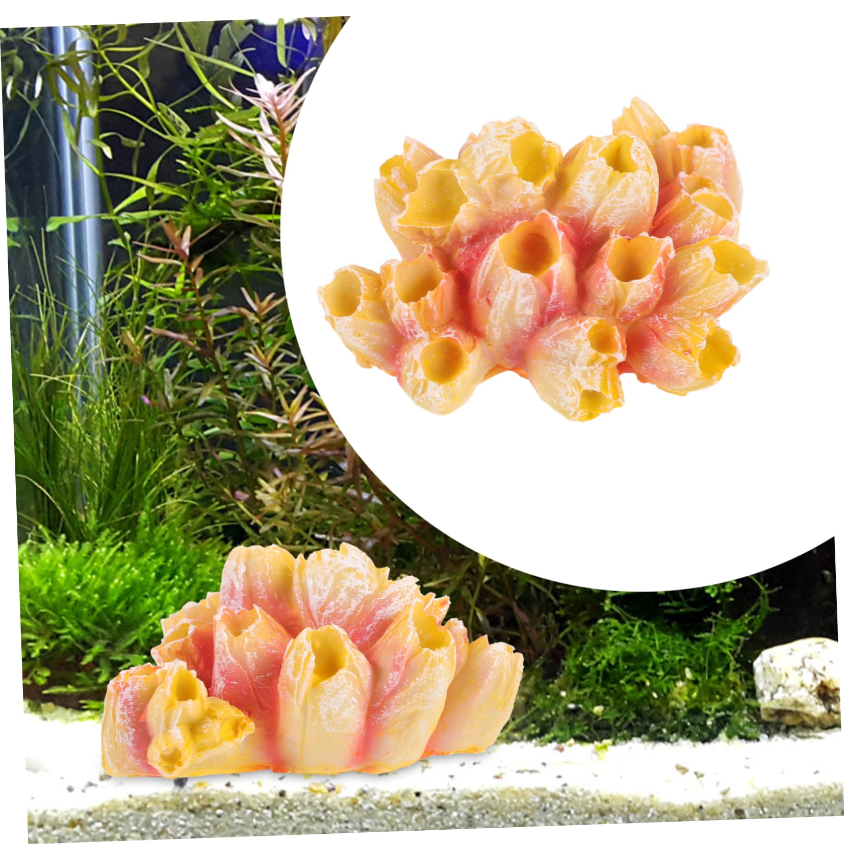 ibasenice 3pcs Aquarium Decor Coral Reef Fish Tank Decorations Realistic Fake Coral Aquatic Home Decor