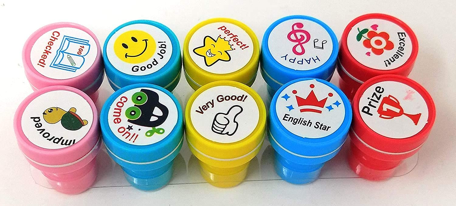 AmigozZ 10 PCS Best Words Stampers DIY Cute Self-Ink Rubber Seal Stamps for Kids Motivation and Reward Theme Prefect Gift for Teachers Parents and Students (B0C55GXTG8) Amazon Price History, Amazon Price Tracker