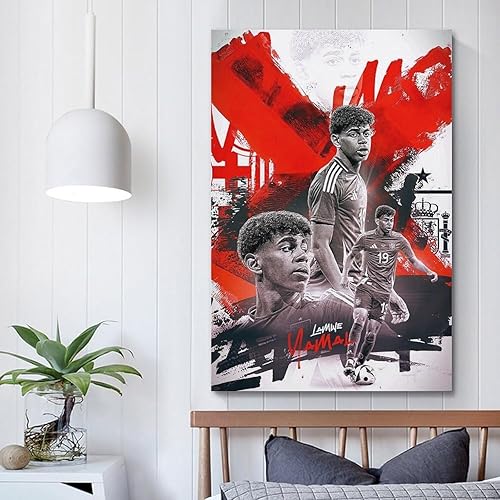 Miniatura 5 de Lamine Yamal - Póster deportivo para decoración de pared, impresión de fotos, regalos para el hogar, decoración moderna