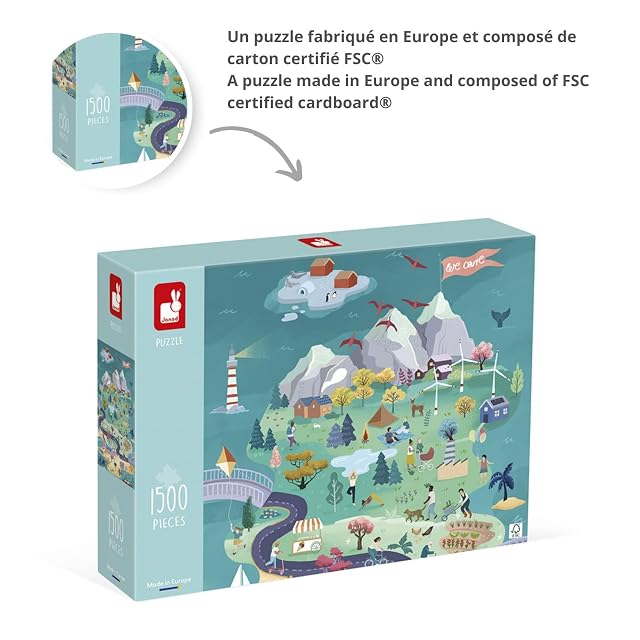 Foto 4 de 6 de Janod - Puzzle 1500 Piezas - Evasión - Adulto, Adolescente y Niño - Hecho en Europa y con Certificado FSC