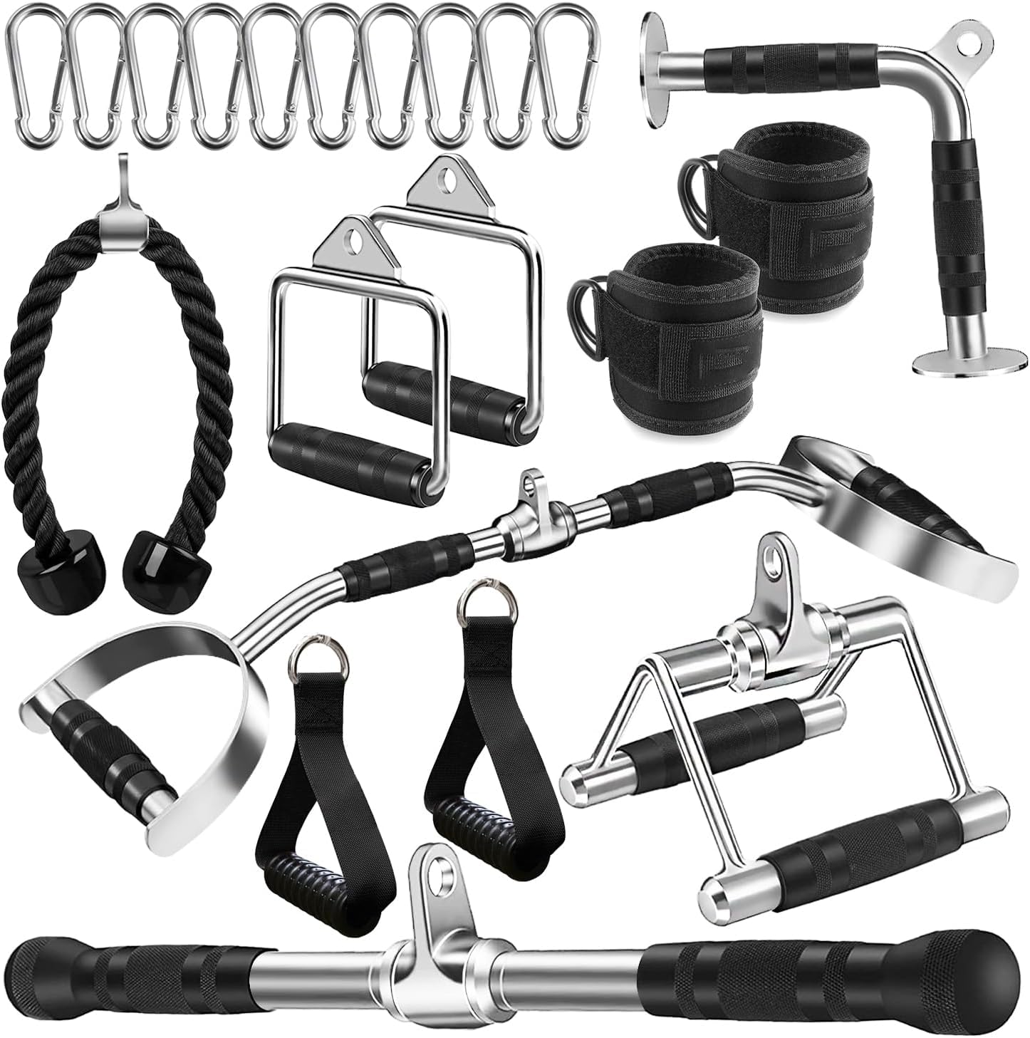 LUMA FIT Youth Fitness LAT Pull Down Bars Cable Machine Attachment, Rowing T-bar V-bar Set, Back Strength Handle Grips for Cable Machine Rowing Machine,32" Sizes (B0D2NC1251) Amazon Price History, Amazon Price Tracker