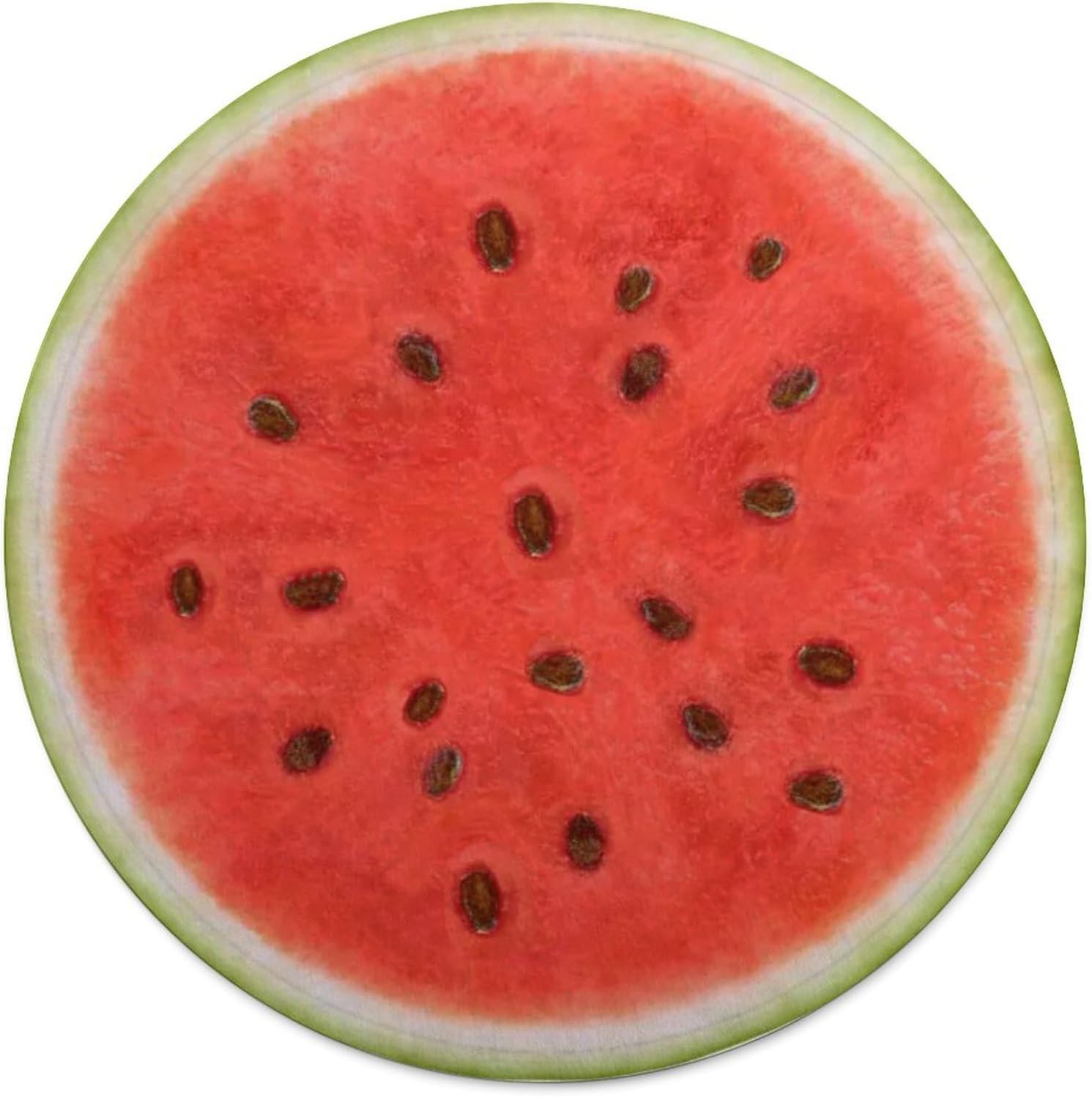 Watermelon Blanket, Funny Food Blanket for Adults & Kids, Realistic 36 Inch Round Throw