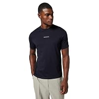 Armani Exchange Plain Front Logo Patch T-Shirt, Navy Scuro