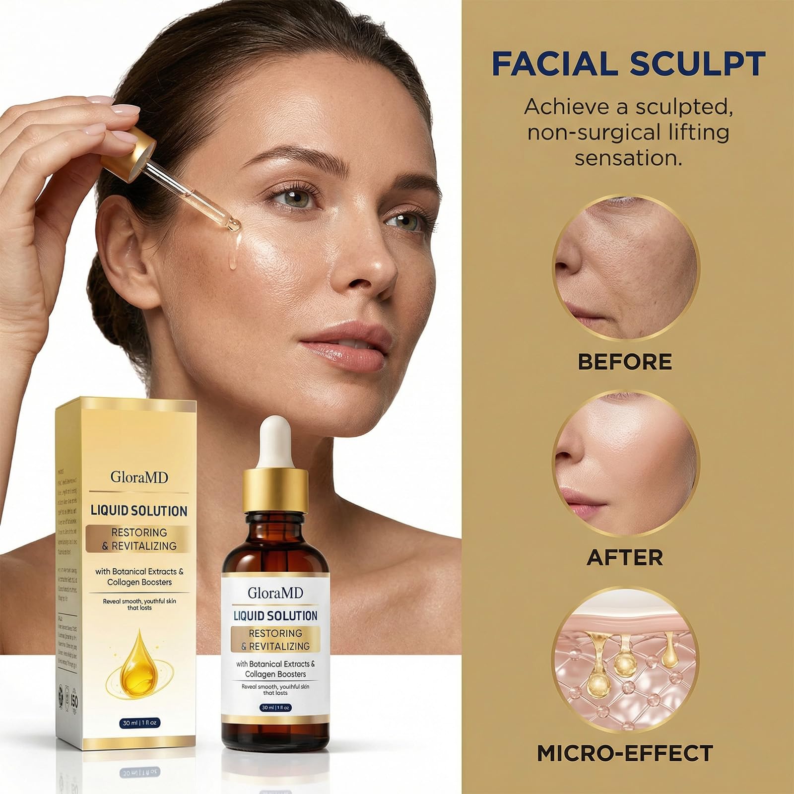 Gloramd Face Lifting Serum with Peptides & Collagen