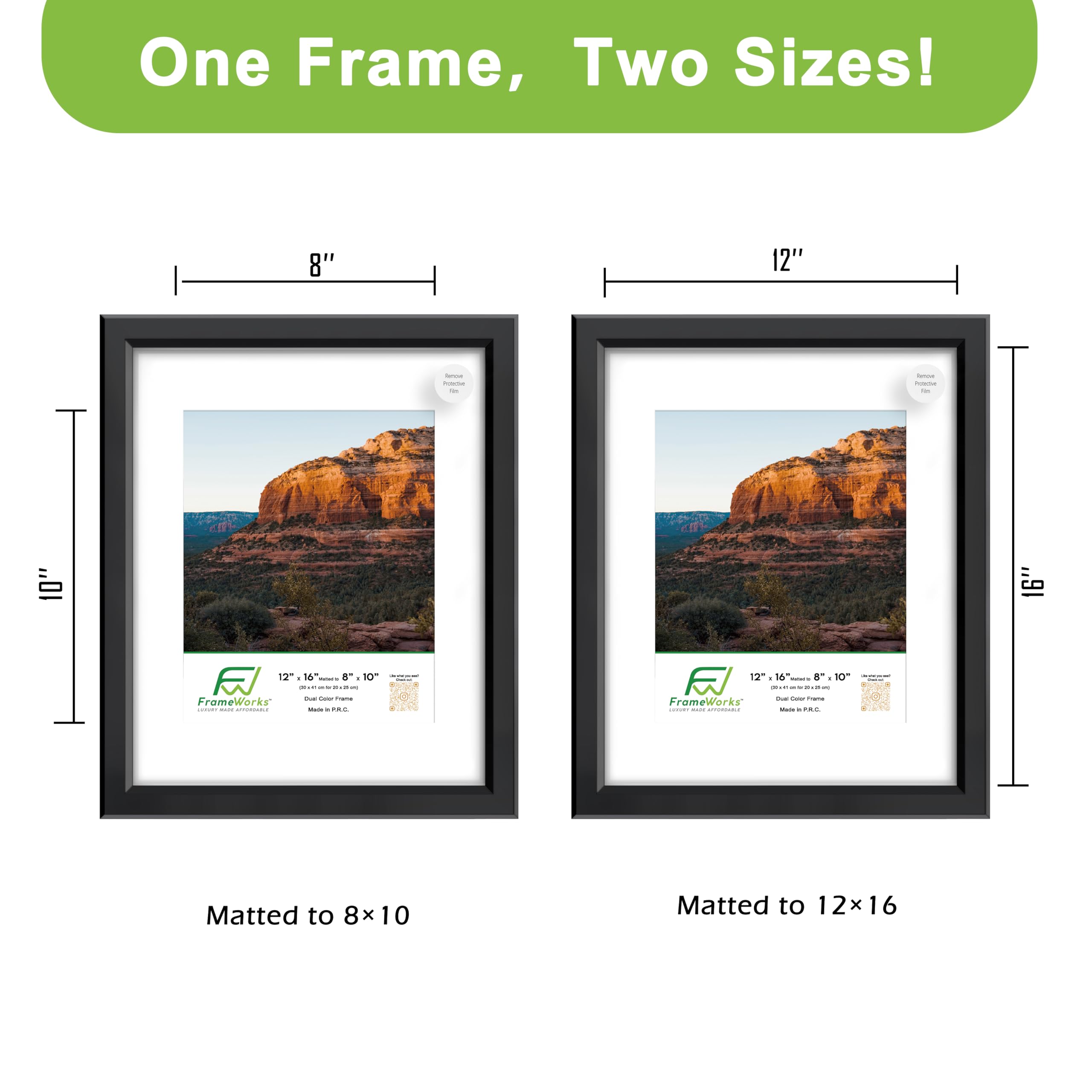BIRAPA Cornice portafoto Bern 30 x 45 cm, in alluminio spazzolato con vetro sintetico antiriflesso da 1 mm