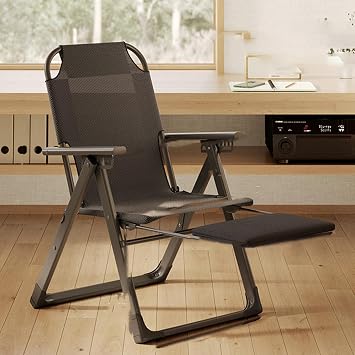 THLD Recliner Chair, Spring and Summer, Nap, Folding Chair, Office, Single, Balcony, Lazy Chair, Outdoor, 8F, Easy to Carry, Durable, Northern Europe, Recliner, Sofa for One Person, Personal Chair