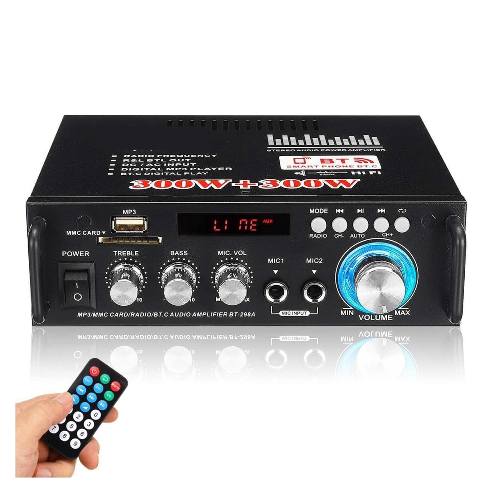 Amplificateur Audio, 600W maison amplificateur professionnel amplificateur caisson de basses amplificateur Home cinéma système de son Mini amplificateur