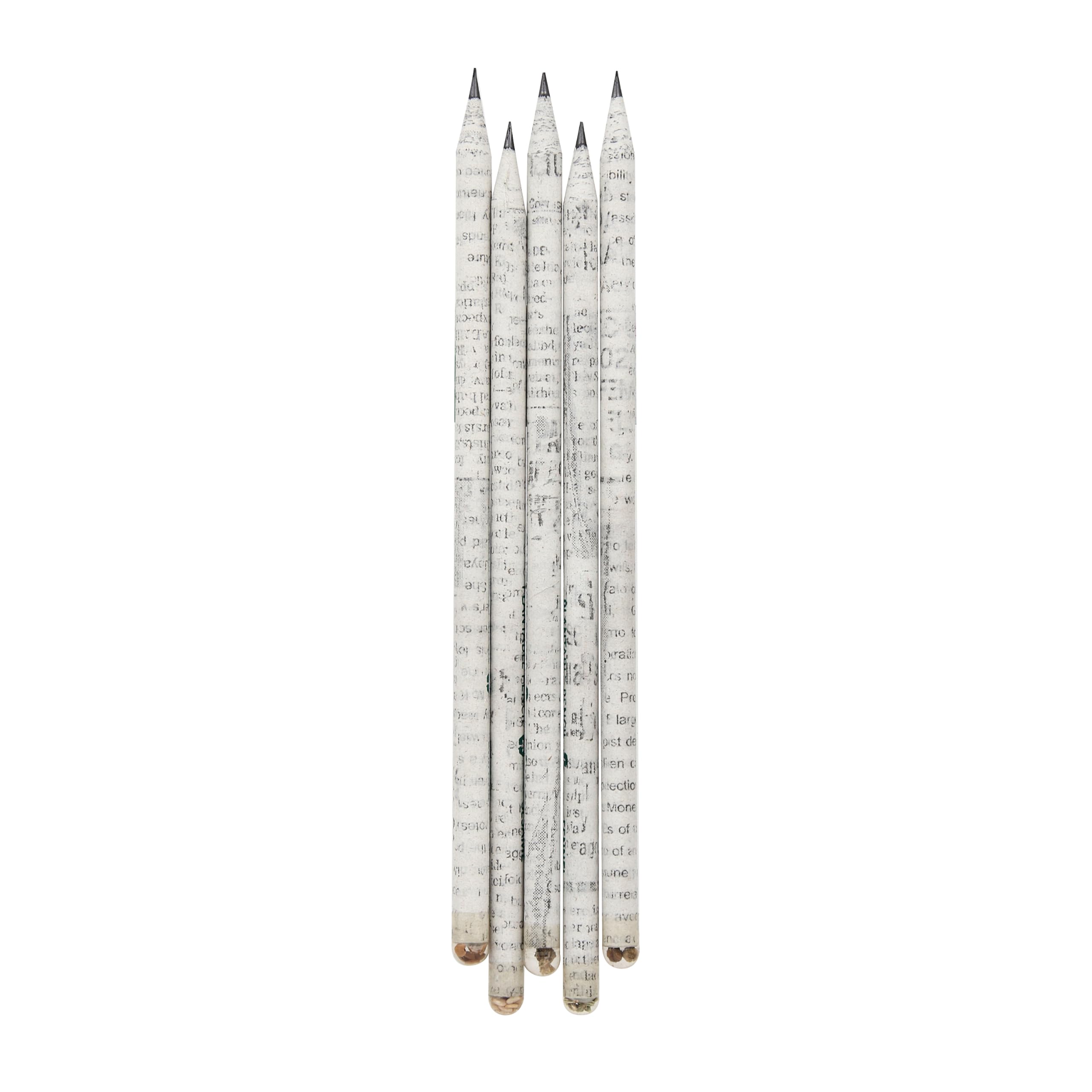 GoodWill Tech Seeds Pencil-Recycled News Paper-Eco-Friendly-Plantable Pencils Old Newspaper (Seed Pencil, 10) 3