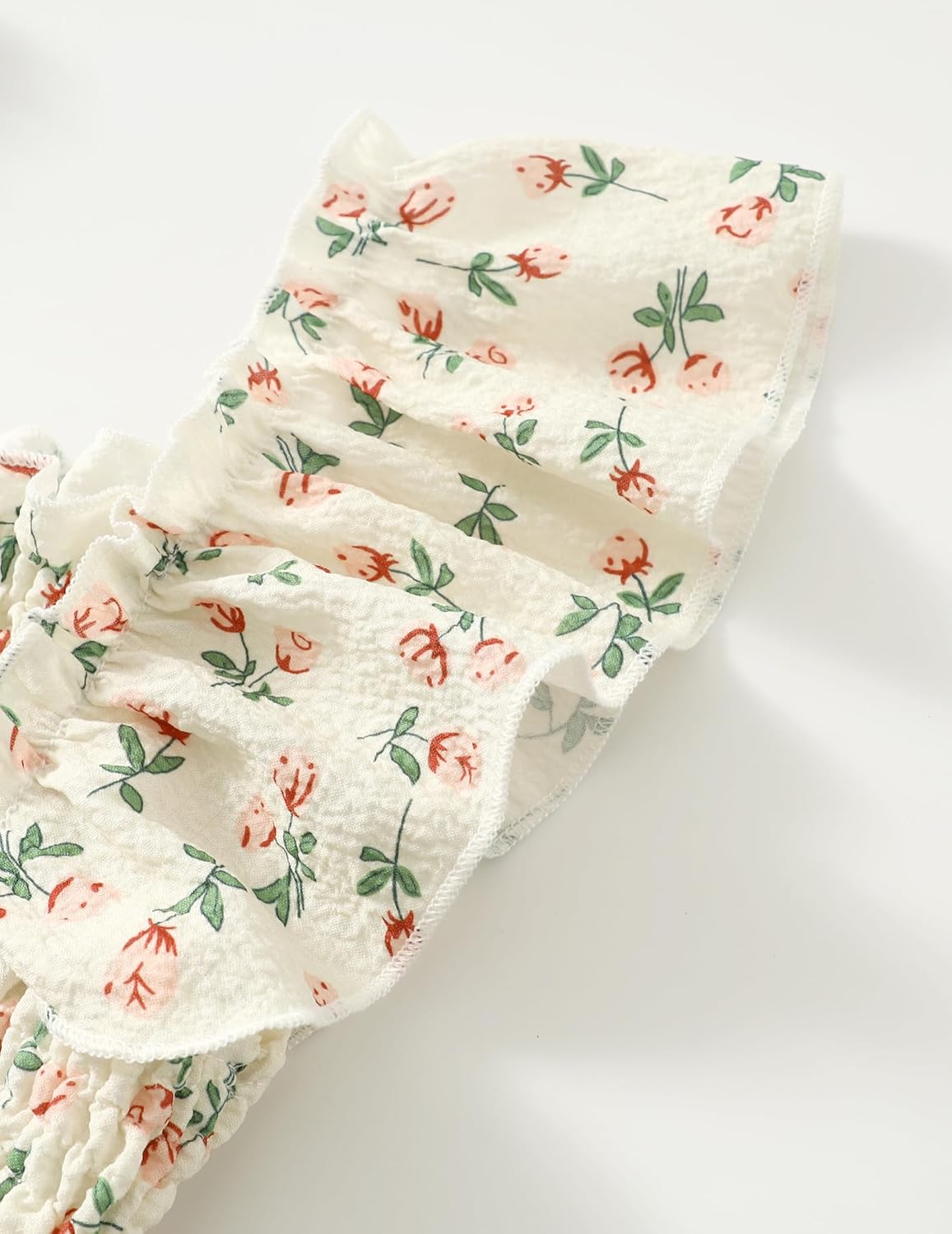 Girls Summer Dress Floral Ruffle Sleeve Swing Flowy Dresses A-line Sundress for Girls Casual Beach Wedding Dress - Image 4