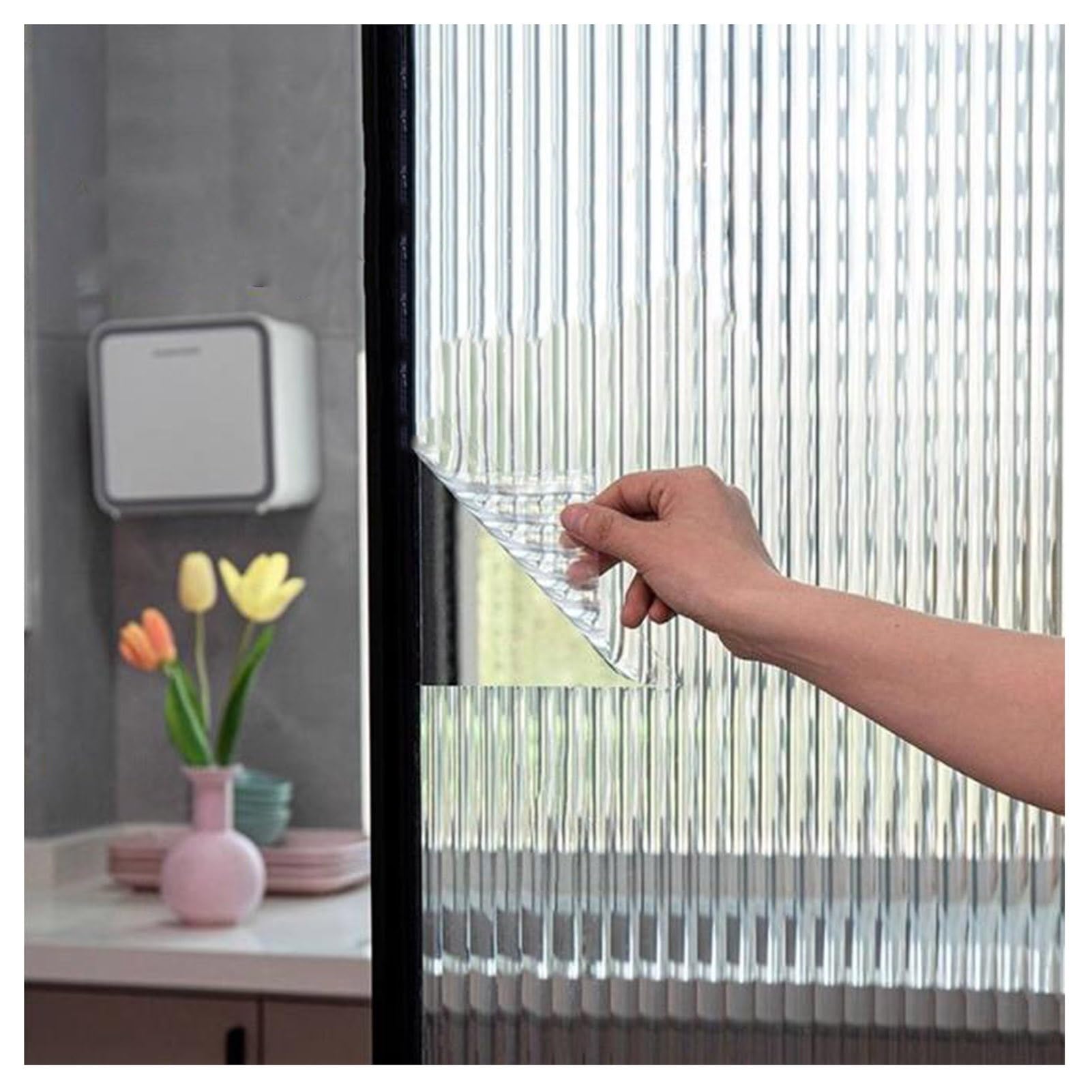 Film adhésif pour vitres anti-UV et repositionnable pour fenêtres de maison