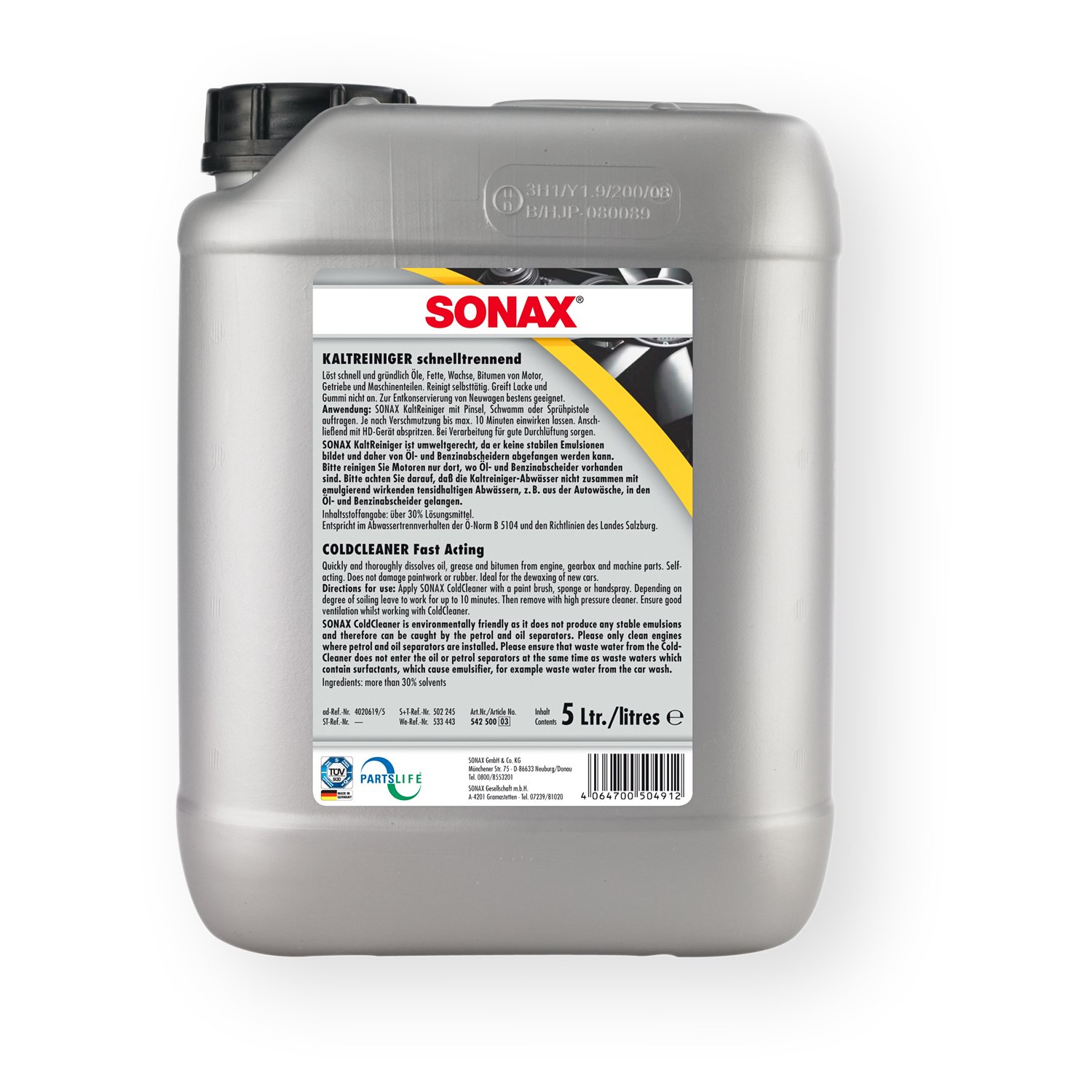 SONAX KaltReiniger Reiniger 5L 05425000 + GRATIS Sprühboy Sprühflasche 04997000