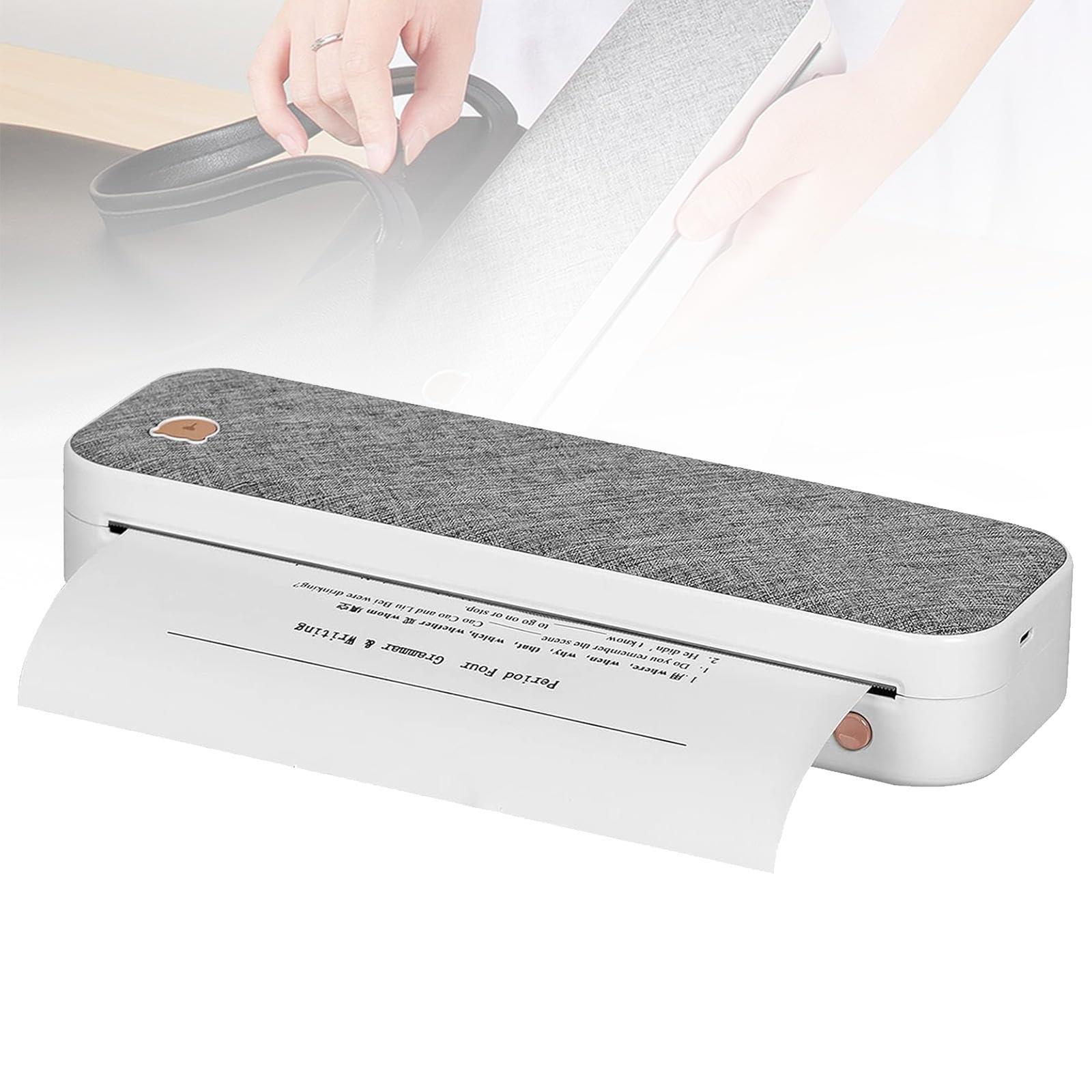 Imprimante Thermique Portable A4 pour Ordinateurs Portables et téléphones, imprimante Thermique A4 sans Fil, imprimante sans Encre pour Voyages, études, Maison, Tatouage, Photo, factures