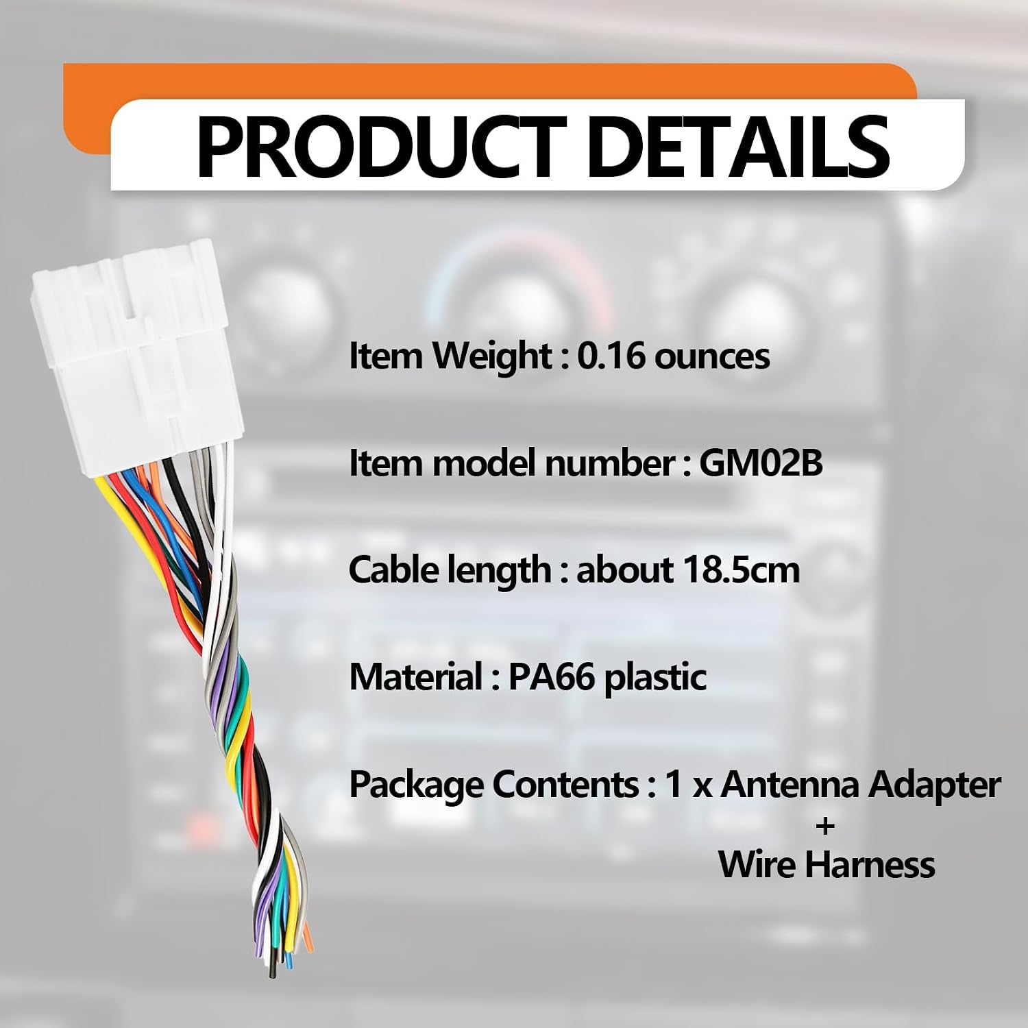 Radio Wiring Harness with Antenna Adapter Plug Compatible with 1988-2005 Chevy GM Buick Cadillac Vehicles Connect an Aftermarket Stereo Receiver Install Connector Kit