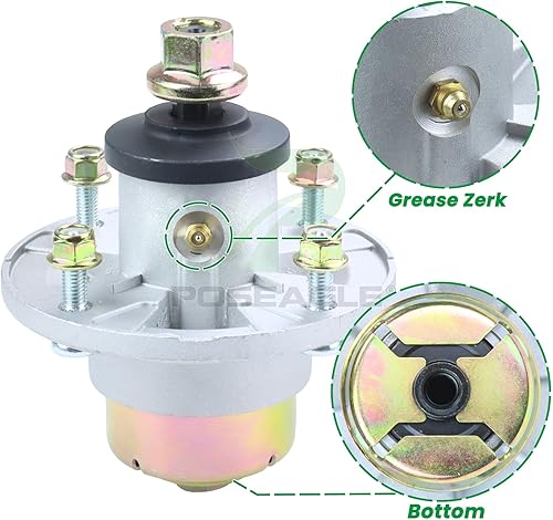 Miniatura 7 de Paquete de 2 unidades de husillo AM144608 preengrasado con polea de husillo UC26511 que reemplaza al kit de husillo John Deere AM144608, M151720