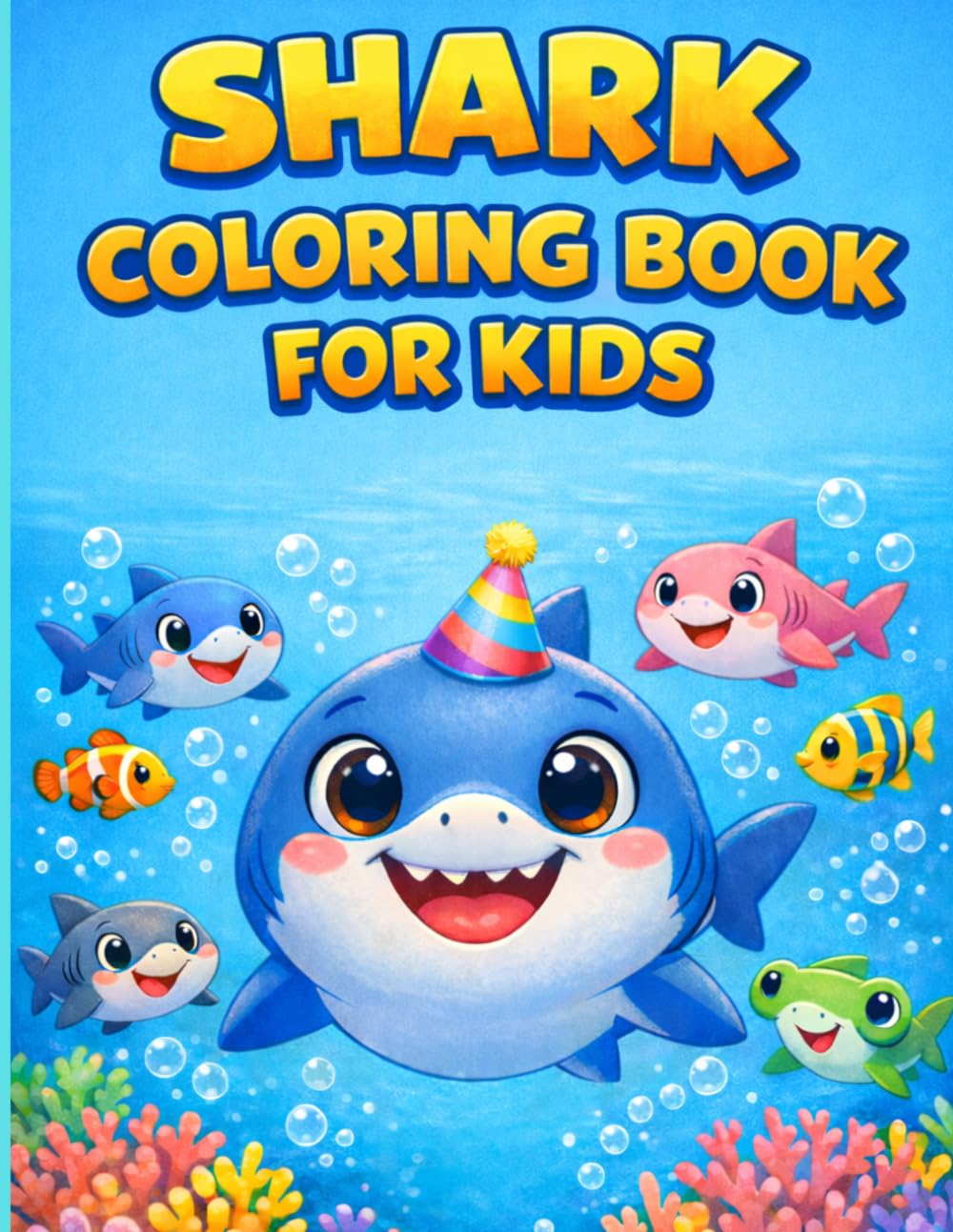 Shark Coloring Book for Kids: Amazing Sharks to Color – A Fun Underwater Adventure for Creative Kids