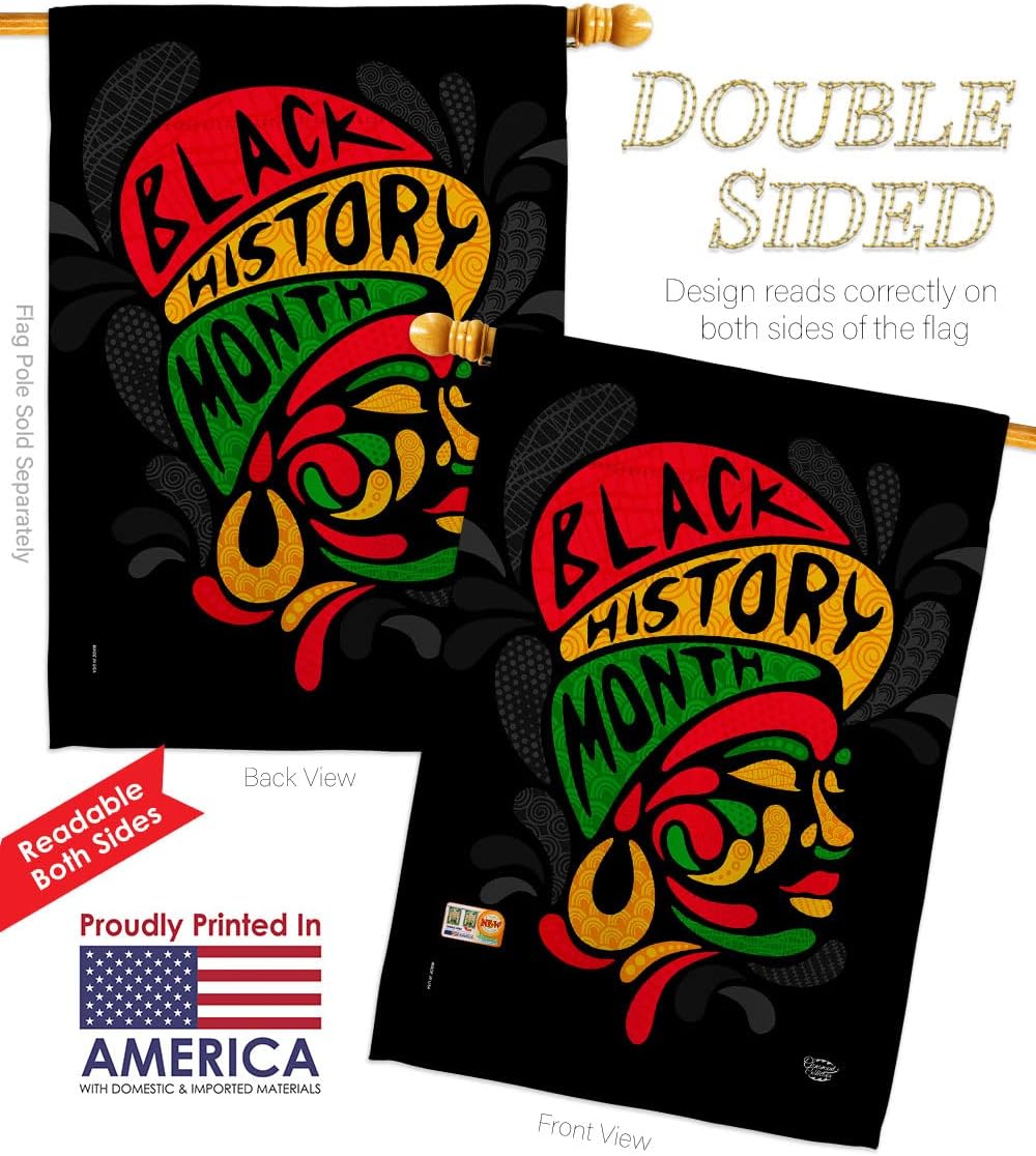 African-American Month House Flag Set Black History Lives Matter BLMCelebrates African Americans Heritage Small Decorative Gift Yard Banner Double-Sided Made In USA 28 X 40