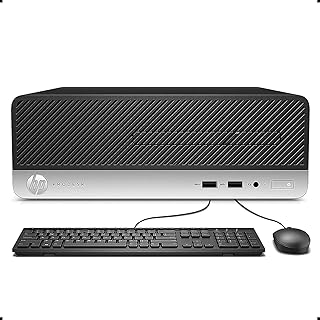 HP ProDesk 400G4 SSF Home and Business Desktop PC, Intel Pentium G4400 3.3GHz, 16GB DDR4 RAM, 1TB SSD, WiFi, BT 4.0, DVD, Windows 10 Pro 64bit, Multi-Language Support English/Spanish/French(Renewed)