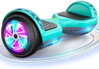 SISIGAD Hoverboard 6.5 Pouces Overboard, Hover Scooter Board Tout-Terrain, Bluetooth et LED Auto-équilibré Scooter électrique Auto-équilibrage pour Enfant et Adult