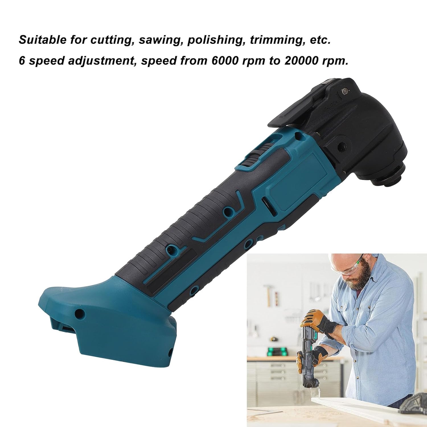 Oscillating Tool Kit 6000‑20000RPM Oscillating Multitool Saw for BL1830 BL1840 BL1815 BL1815N
