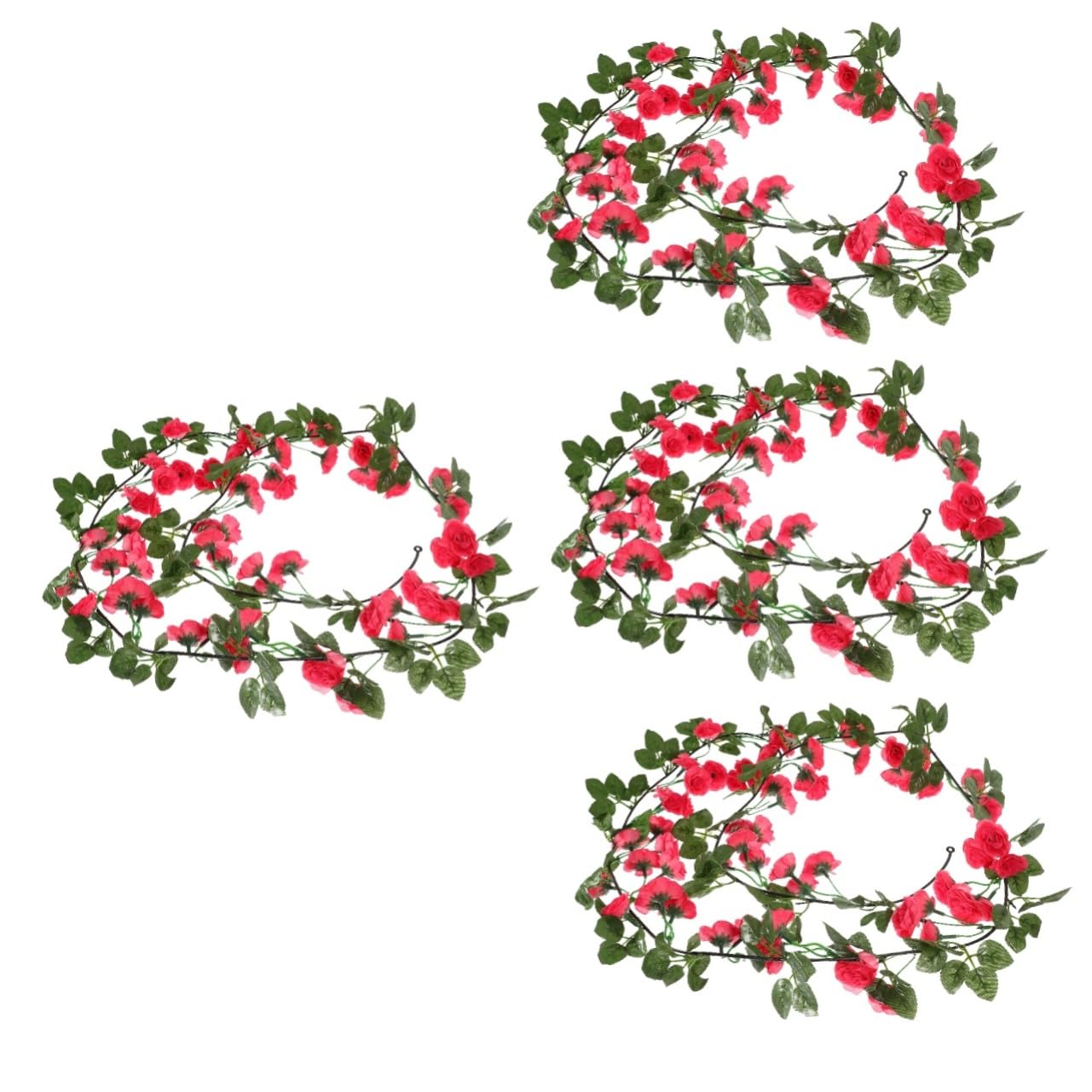 Gatuida 4stücke Künstliche Rosenranke Blumengirlande Köpfe Für Hochzeiten Partys Und Dekoration Imitationsblumen Für Innen Und Außenbereiche Und Elegant