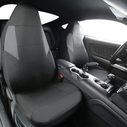 Miniatura 10 de CAR-GRAND - Fundas para los dos asientos delanteros del auto, de ajuste universal, deportivas, Rainbow, con respaldo alto, compatibles con bolsa de