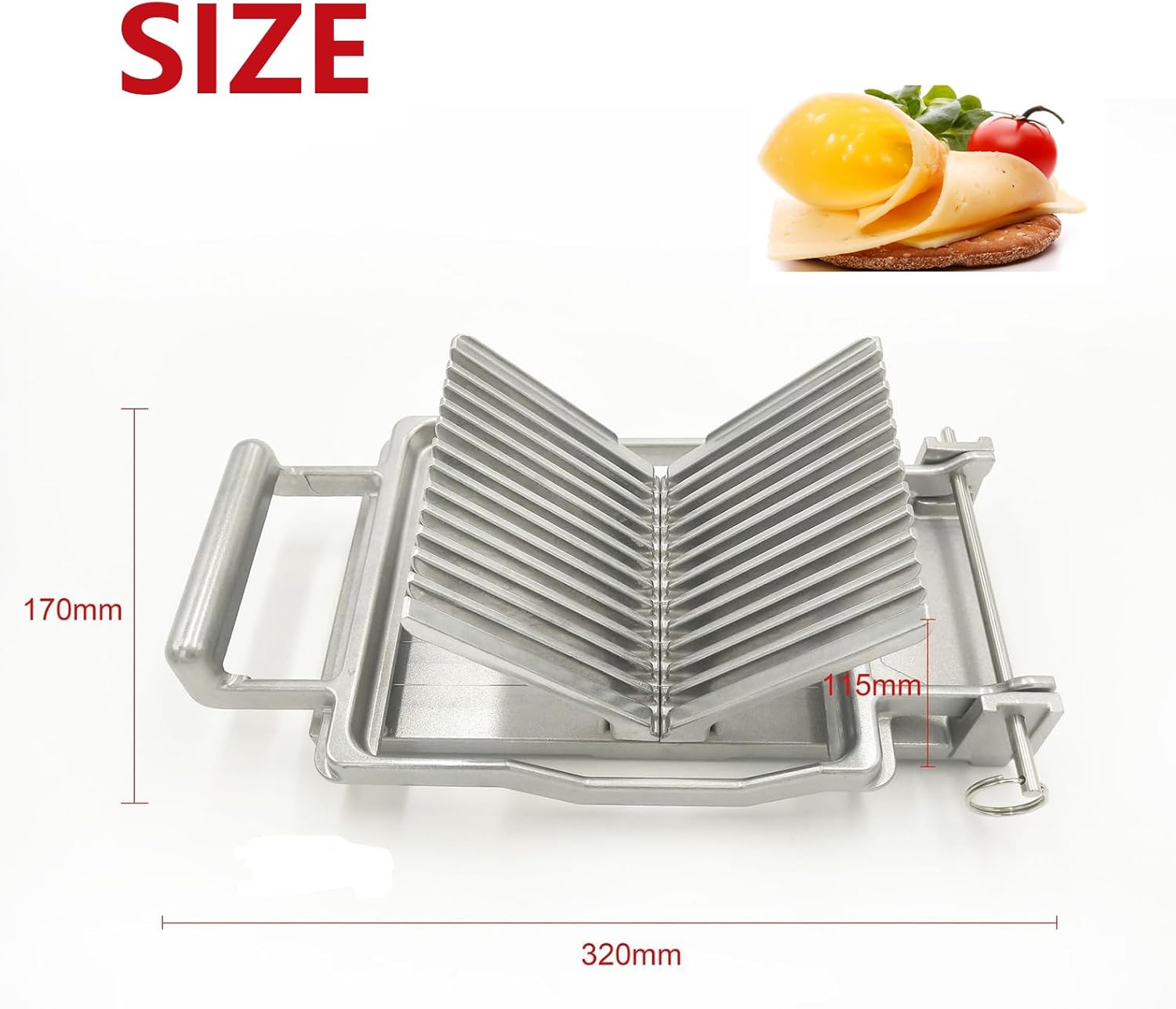 Cheese Cutter, Stainless Steel Commercial Cheese Slicere with Wire 1 Cm & 2 Cm, Durable Butter Cutting Board Machine, Kitchen Cooking Baking Tool