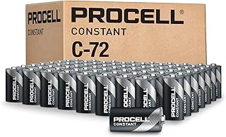 PROCELL Constant C Cell Long-Lasting Alkaline Batteries (72 Pack), 10-Year Shelf Life, Bulk Value Pack for Consistent Moderate Drain Professional Devices