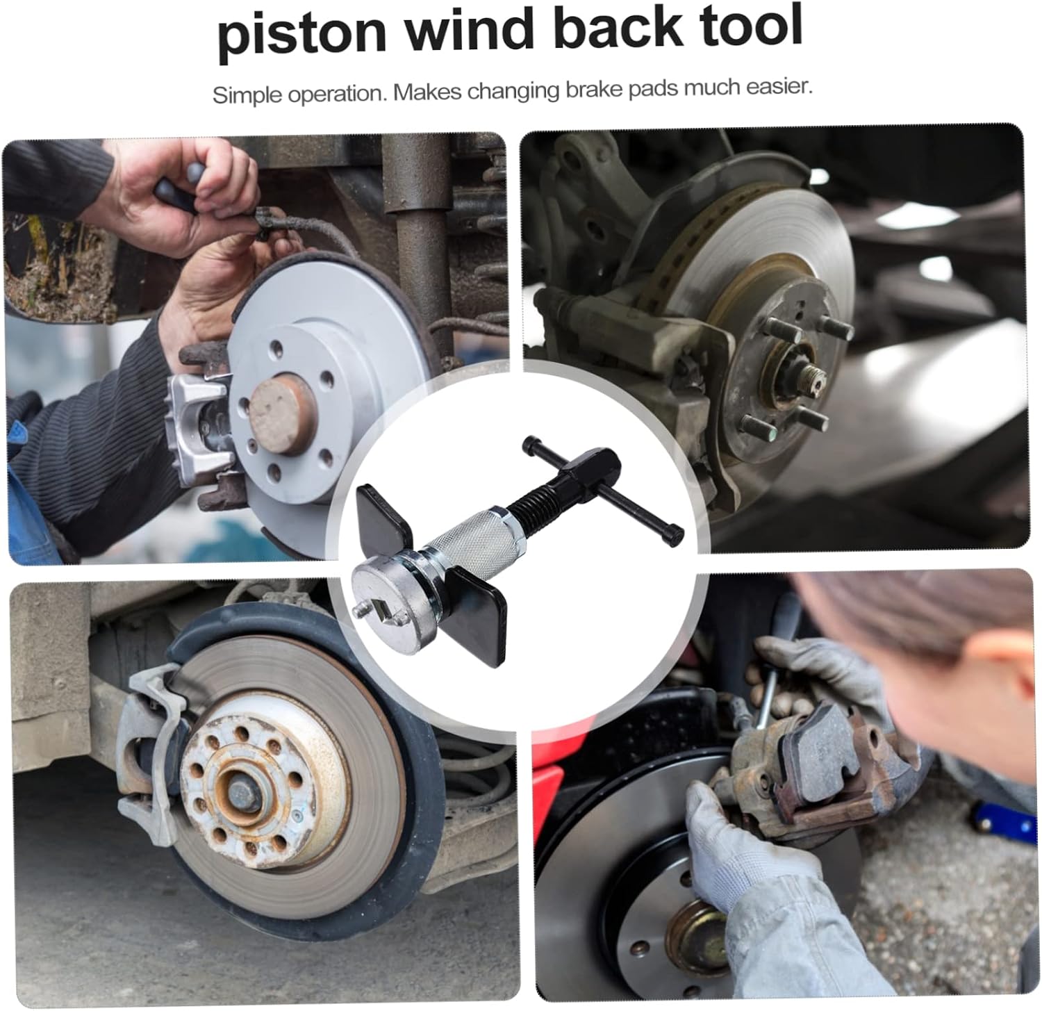Brake Caliper Tool Kit for Auto Disc Brake Replacement Multi-Piston Piston Tool Set Compatible Cars and Light Trucks Easy to Use