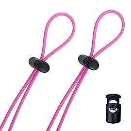 Flow Goggle Strap Kit (2-Pack) - Replacement Bungee Cord Straps for Swim Goggles (Solid Pink)