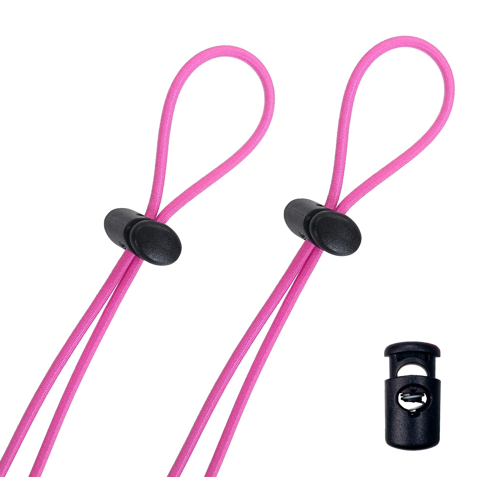 Flow Goggle Strap Kit (2-Pack) - Replacement Bungee Cord Straps for Swim Goggles (Solid Pink) โ image 1