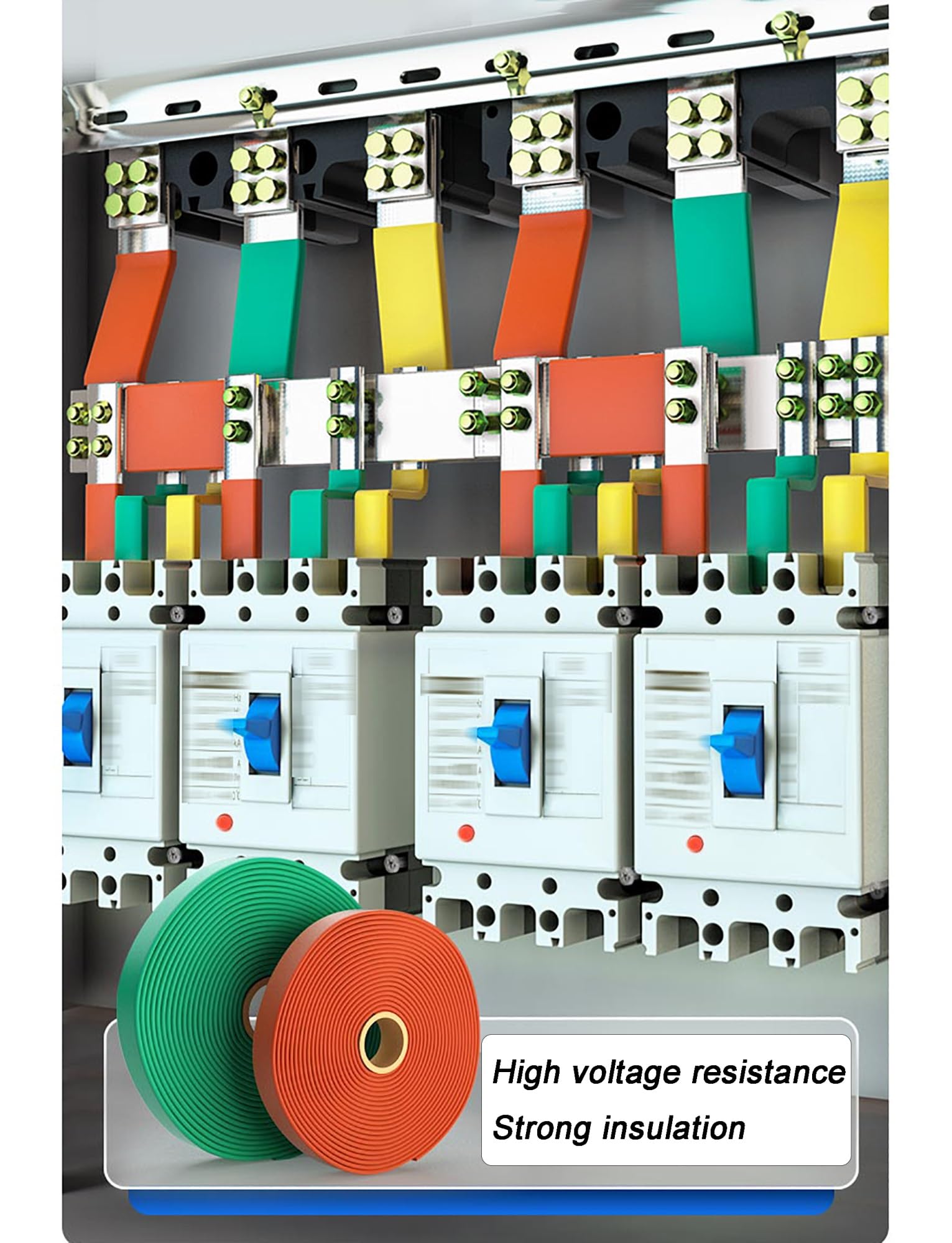 Tubo termorretráctil para barra colectora y cable, funda de aislamiento resistente, 25-150 mm de diámetro, 3.3 pies de longitud