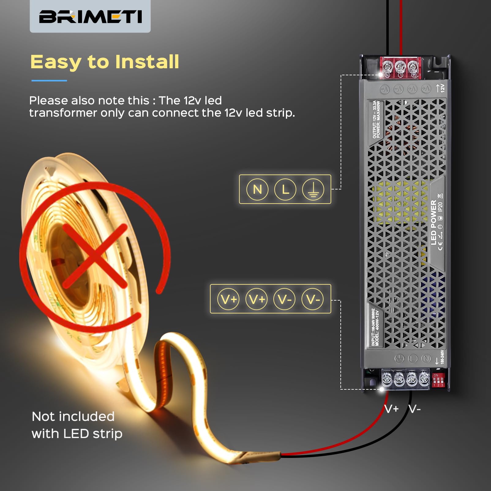 Trasformatore LED 12V 100W 8.3A Dimmerabile Alimentatore Ultra Sottile Driver AC 220V a DC 12 Volt Dimmer Adattatore Bassa Tensione Costante Trasformatori Alimentatoredi per Strisce LED