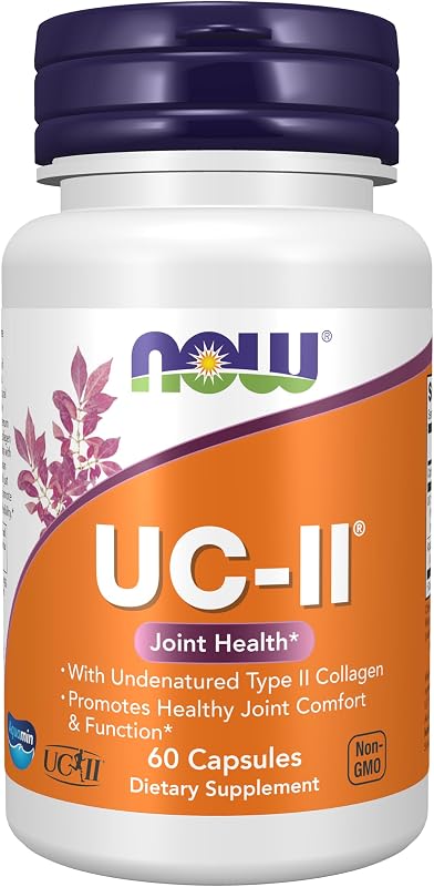 NOW Foods Suplementos, Colágeno UC-II tipo II con colágeno tipo II sin desnaturalizar, 60 cápsulas vegetales