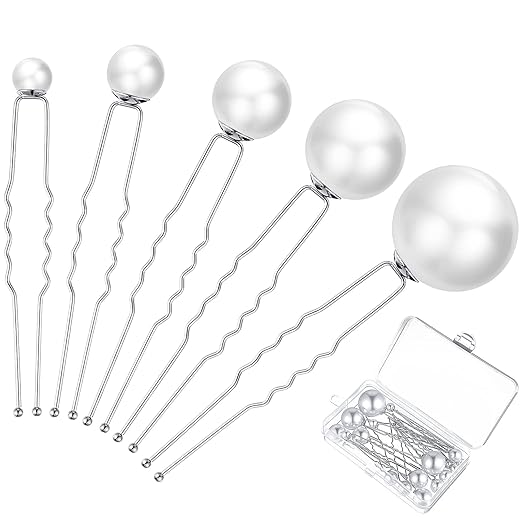Hicarer 18 Pieces Wedding Pearl Hair Pins Bridal
