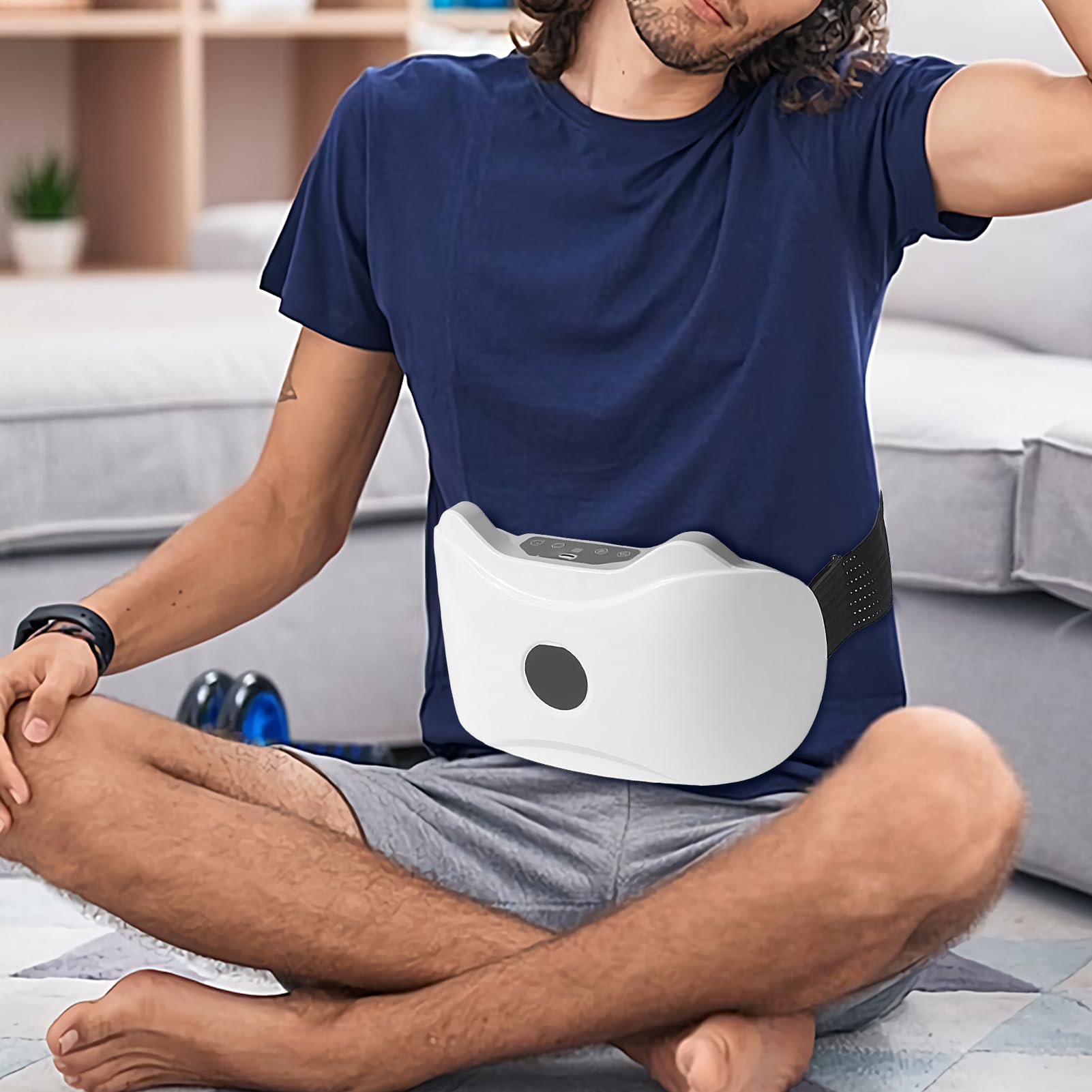 Máquina Reductora De Grasa Abdominal - Masajeador Anticelulítico,Cinturón Vibratorio Inalámbrico con 3 Modos para Waist Trainer, Relajación en Oficina, Hogar y Postparto