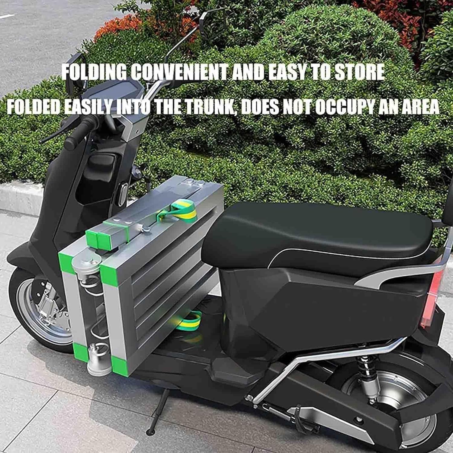 Aluminium Step Ladder Platform Folding Work Platform with Anti-Slip Rubber Feet, Folding Steel Scaffolding Ladder, Maximum Load 800 Lbs