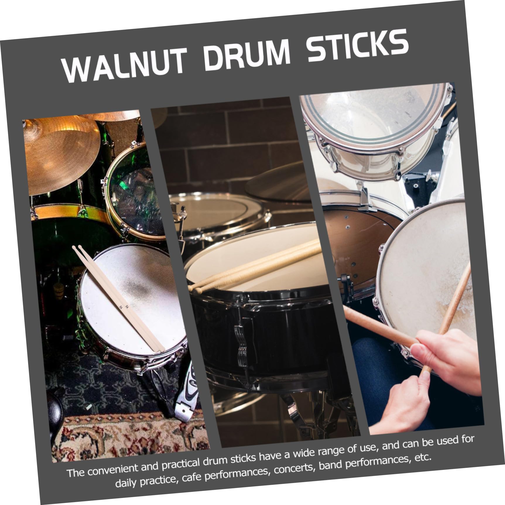 Yardwe 20stücke Holz Schlagzeugstöcke für Bühnen und Profi-use Ahorn-drumsticks mit Rutschfestigkeit und Komfortablem Griff