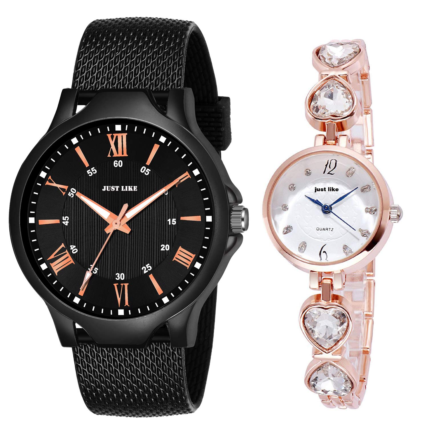 casera Analog Black And Rose Gold Color Strap Wrist watch For Couple Watch (B08B3YR4QY) Amazon Price History, Amazon Price Tracker