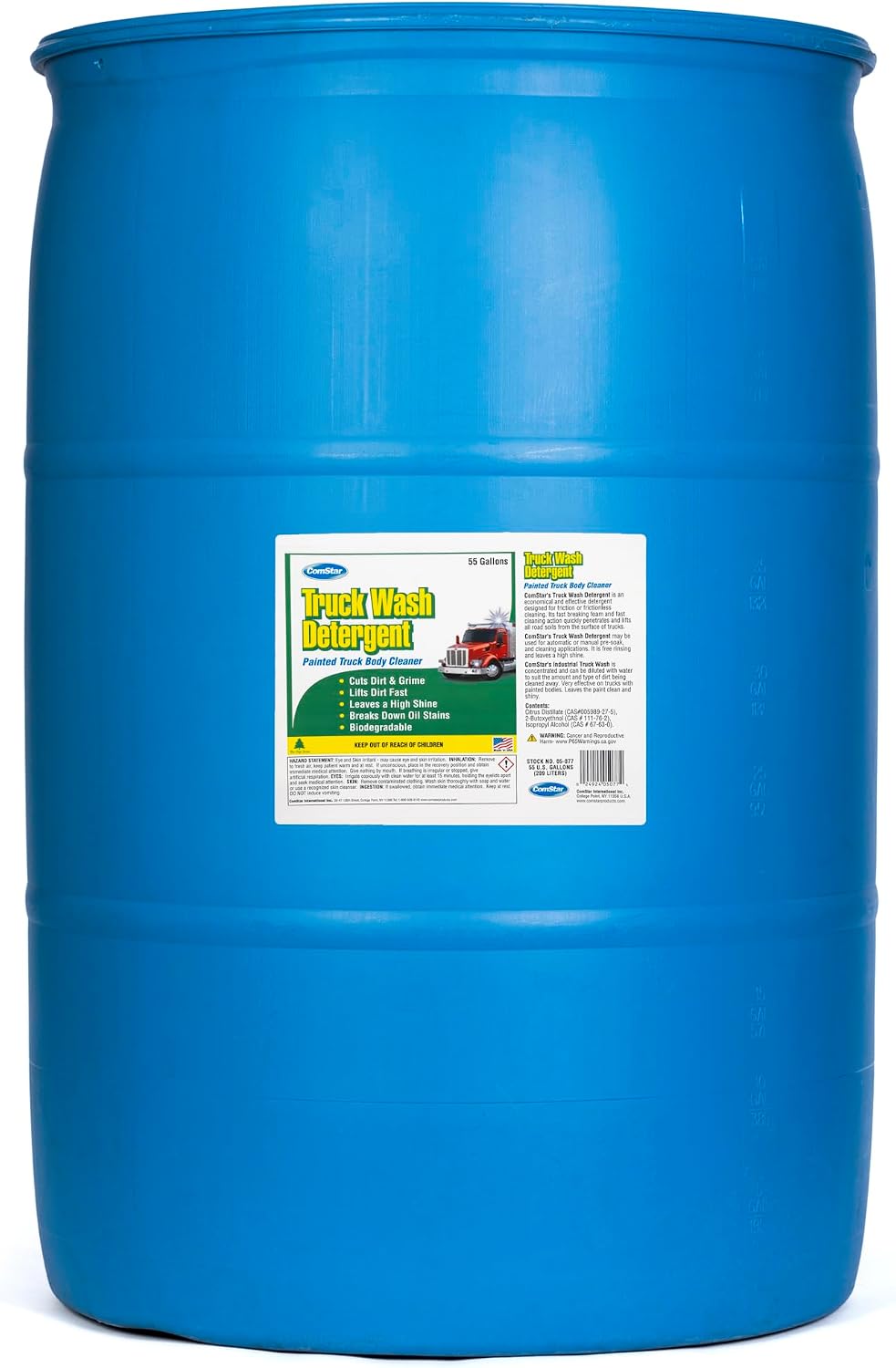 Truck Wash Detergent, 55 Gallon, Heavy-Duty Exterior Body Cleaner, Designed for Both Friction & Frictionless Cleaning for Painted Truck Bodies, Made in USA (05-077)