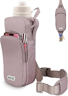 Ello Crossbody Sling Water Bottle Bag | Fits 24oz | Pockets, Adjustable Strap, Drawstring Fastener, Machine Washable