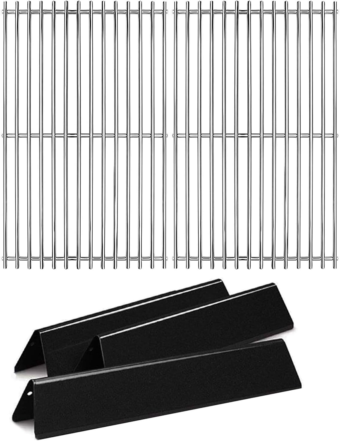 Hongso 15.3 Inch 7635 Flavorizer Bars, 17.5 inch SUS304 Stainless Steel Grill Grates Replacement Parts for Weber Spirit I & II 200 Series E210 S210 E215 E220 S220 Gas Grills (Front-Mounted Control)